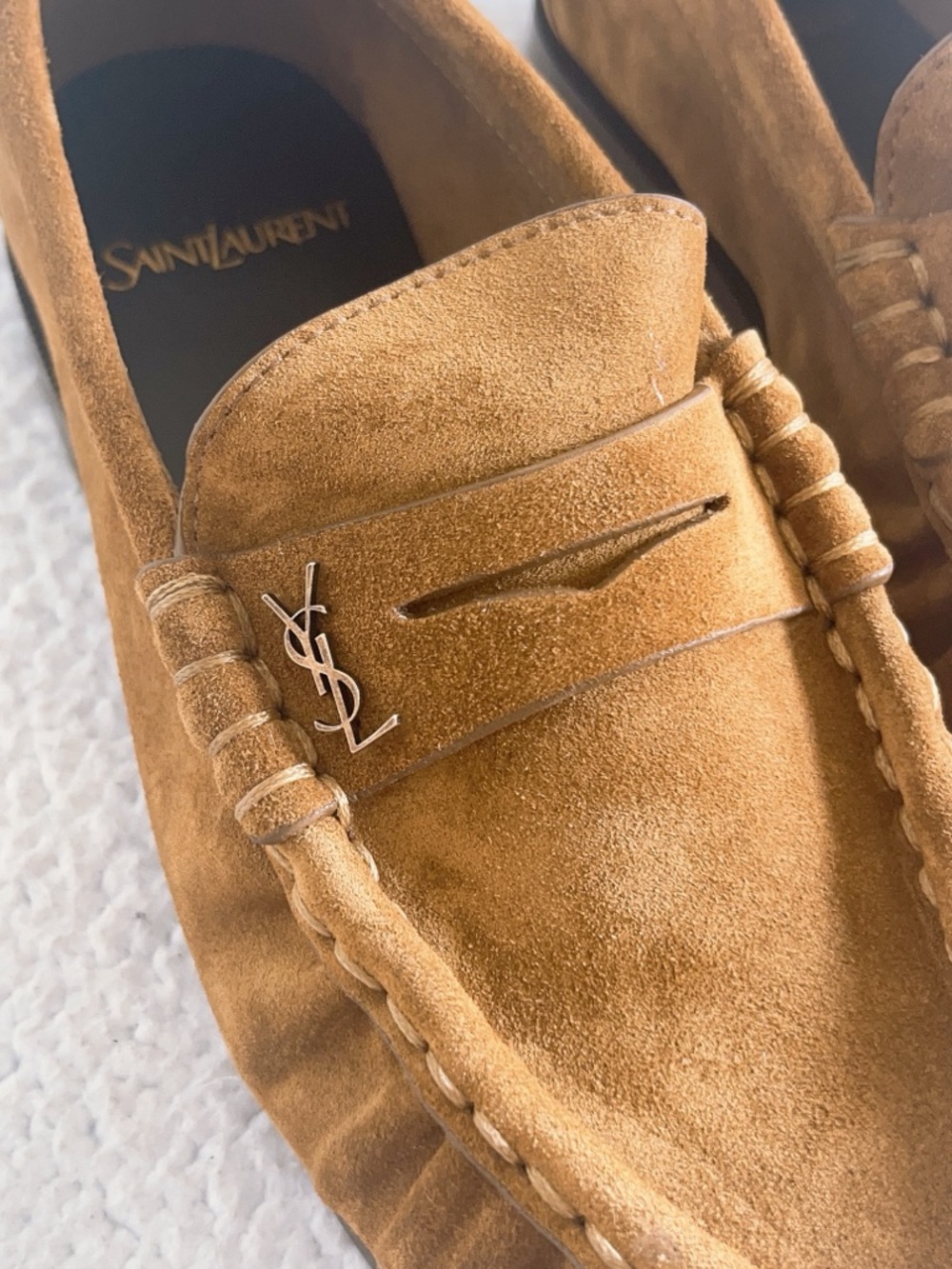 Saint Laurent Women’s YSL Le Loafer Supple in suede - Picture 8 of 16
